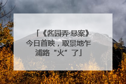 《酱园弄·悬案》今日首映，取景地乍浦路“火”了