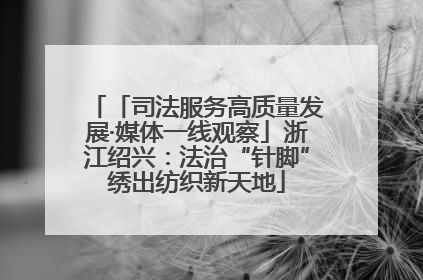 「司法服务高质量发展·媒体一线观察」浙江绍兴：法治“针脚”绣出纺织新天地