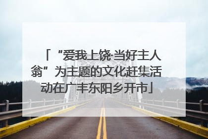 “爱我上饶·当好主人翁”为主题的文化赶集活动在广丰东阳乡开市