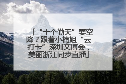 “十个勤天”要空降？跟着小楠姐“云打卡”深圳文博会，美丽浙江同步直播