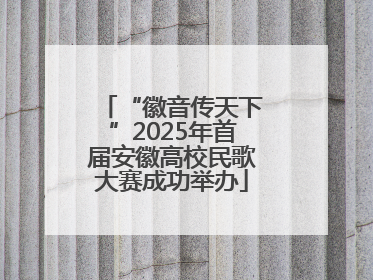 “徽音传天下”2025年首届安徽高校民歌大赛成功举办