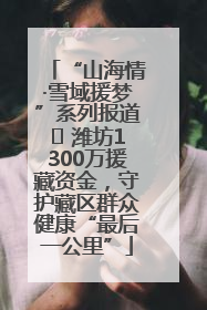 “山海情·雪域援梦”系列报道⑪ 潍坊1300万援藏资金，守护藏区群众健康“最后一公里”