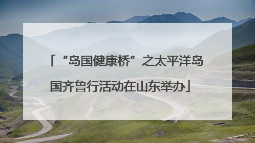 “岛国健康桥”之太平洋岛国齐鲁行活动在山东举办
