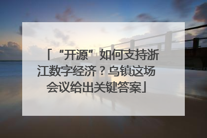 “开源”如何支持浙江数字经济？乌镇这场会议给出关键答案
