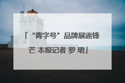 “青字号”品牌展露锋芒 本报记者 罗 珺