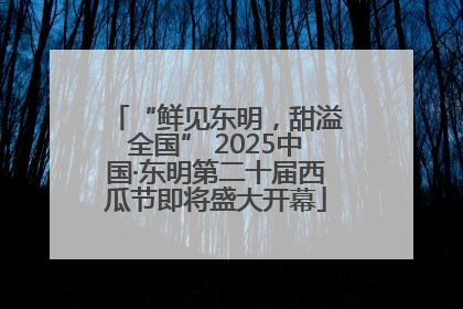 “鲜见东明，甜溢全国” 2025中国·东明第二十届西瓜节即将盛大开幕