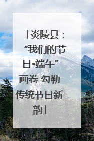 炎陵县：“我们的节日•端午”画卷 勾勒传统节日新韵