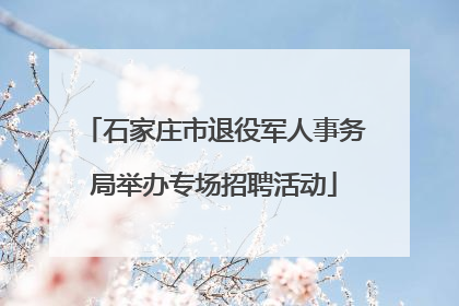 石家庄市退役军人事务局举办专场招聘活动
