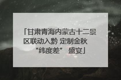 甘肃青海内蒙古十二景区联动入黔 定制金秋 “纬度差” 盛宴