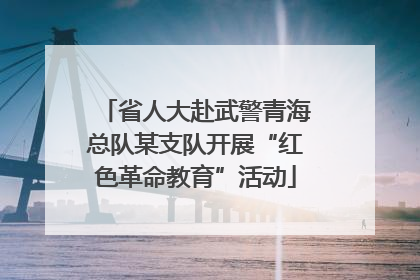 省人大赴武警青海总队某支队开展“红色革命教育”活动