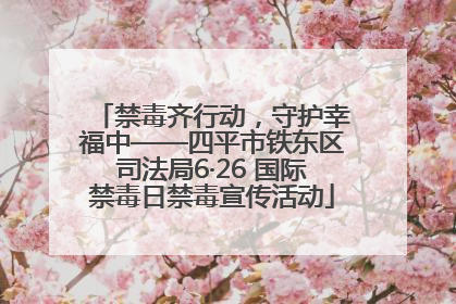 禁毒齐行动，守护幸福中——四平市铁东区司法局6·26 国际禁毒日禁毒宣传活动