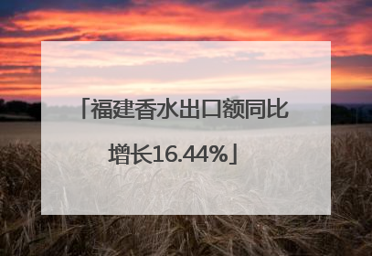 福建香水出口额同比增长16.44%