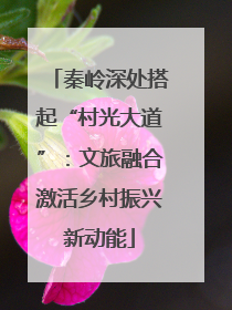 秦岭深处搭起“村光大道”：文旅融合激活乡村振兴新动能