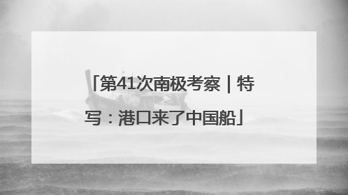 第41次南极考察｜特写：港口来了中国船