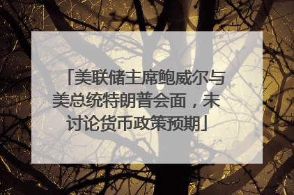 美联储主席鲍威尔与美总统特朗普会面，未讨论货币政策预期