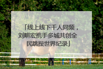 线上线下千人同频，刘畊宏携手多城共创全民跳操世界纪录