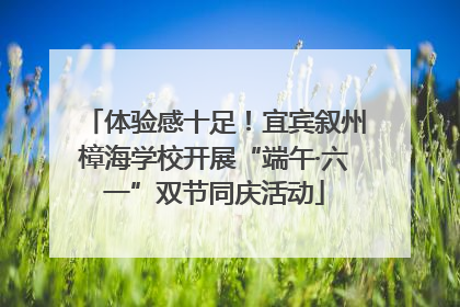 体验感十足！宜宾叙州樟海学校开展“端午·六一”双节同庆活动