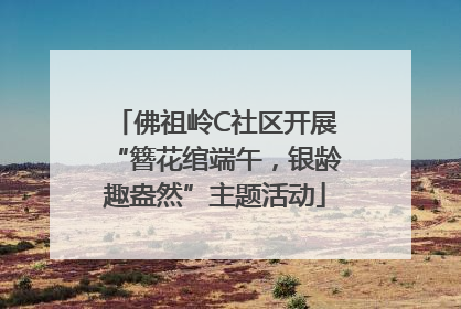 佛祖岭C社区开展“簪花绾端午，银龄趣盎然”主题活动