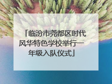 临汾市尧都区时代风华特色学校举行一年级入队仪式