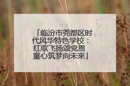 临汾市尧都区时代风华特色学校：红歌飞扬颂党恩 童心筑梦向未来