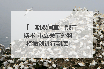 一期双间室单髁置换术 市立关节外科将微创进行到底