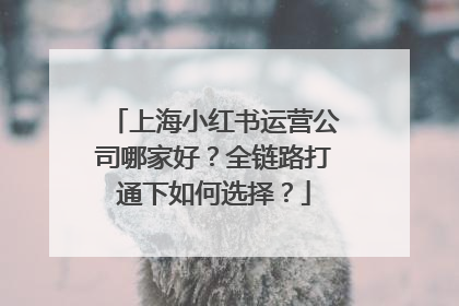 上海小红书运营公司哪家好？全链路打通下如何选择？