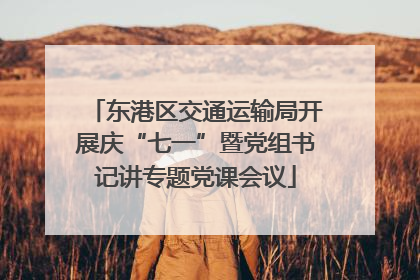 东港区交通运输局开展庆“七一”暨党组书记讲专题党课会议