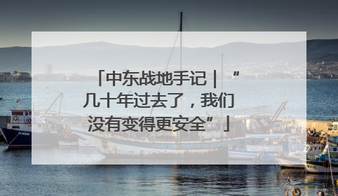 中东战地手记｜“几十年过去了，我们没有变得更安全”
