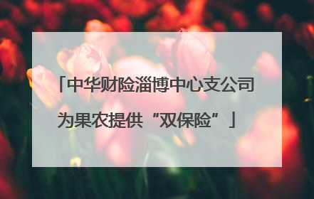 中华财险淄博中心支公司为果农提供“双保险”