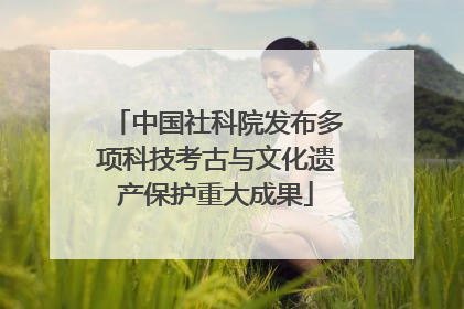 中国社科院发布多项科技考古与文化遗产保护重大成果