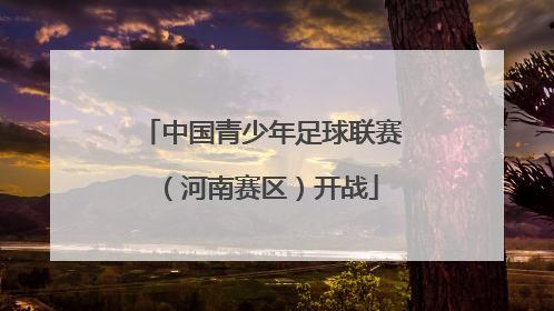 中国青少年足球联赛（河南赛区）开战