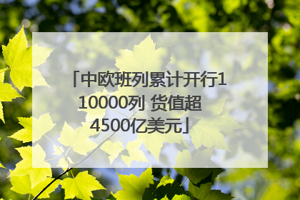 中欧班列累计开行110000列 货值超4500亿美元