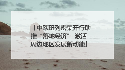 中欧班列密集开行助推“落地经济” 激活周边地区发展新动能