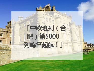 中欧班列（合肥）第5000列鸣笛起航！