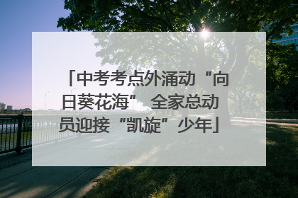 中考考点外涌动“向日葵花海” 全家总动员迎接“凯旋”少年