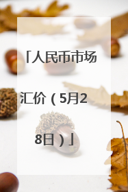 人民币市场汇价（5月28日）