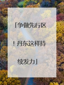 争做先行区！丹东这样持续发力