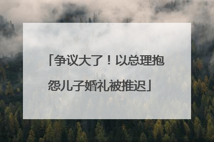 争议大了！以总理抱怨儿子婚礼被推迟