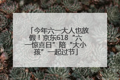 今年六一大人也放假！京东618“六一惊喜日”陪“大小孩”一起过节