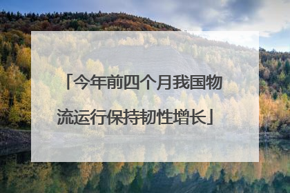 今年前四个月我国物流运行保持韧性增长