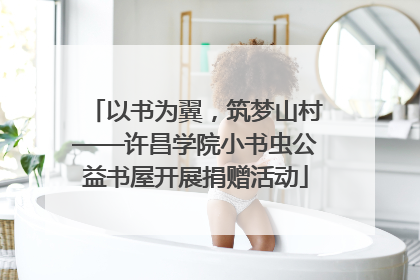 以书为翼，筑梦山村——许昌学院小书虫公益书屋开展捐赠活动