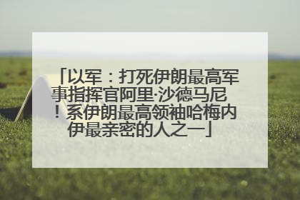 以军：打死伊朗最高军事指挥官阿里·沙德马尼！系伊朗最高领袖哈梅内伊最亲密的人之一