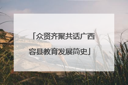 众贤齐聚共话广西容县教育发展简史