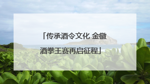 传承酒令文化 金徽酒拳王赛再启征程