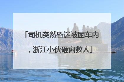 司机突然昏迷被困车内，浙江小伙砸窗救人