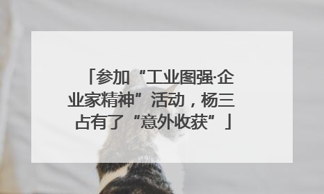 参加“工业图强·企业家精神”活动，杨三占有了“意外收获”