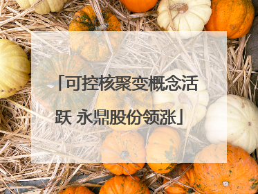 可控核聚变概念活跃 永鼎股份领涨