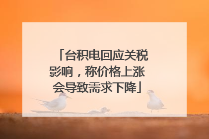 台积电回应关税影响，称价格上涨会导致需求下降