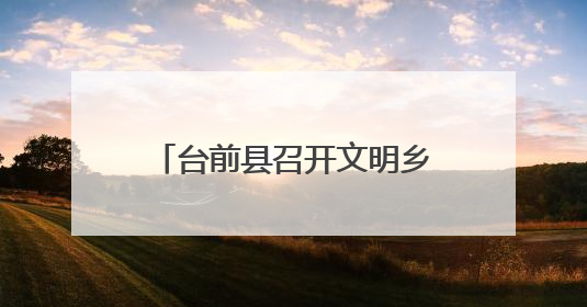台前县召开文明乡风建设现场推进会