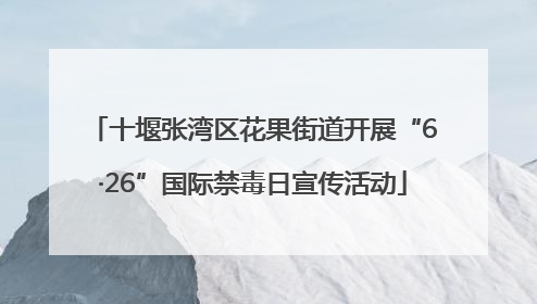 十堰张湾区花果街道开展“6·26”国际禁毒日宣传活动